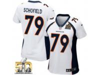 Game Michael Schofield WoMen Jersey - Denver Broncos #79 Road White Super Bowl 50 Bound Nike NFL