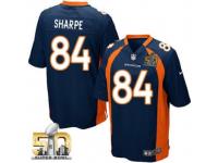 Game Shannon Sharpe Men Jersey - Denver Broncos #84 Alternate Navy Blue Super Bowl 50 Bound Nike NFL