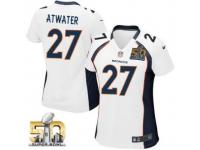 Game Steve Atwater Women's Jersey Denver Broncos 27 Home White Super Bowl 50 Bound Nike NFL