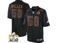 Game Von Miller Youth Jersey - Denver Broncos #58 Impact Black Super Bowl 50 Bound Nike NFL