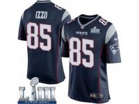 Game Youth Ryan Izzo New England Patriots Nike Team Color Super Bowl LIII Jersey - Navy Blue