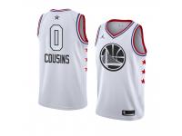 Golden State Warriors #0 White DeMarcus Cousins 2019 All-Star Game Swingman Jersey Men's