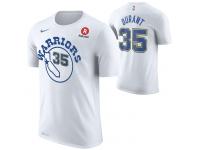 Golden State Warriors Nike Dri-FIT Men's Hardwood Classic Kevin Durant #35 Game Time Name & Number T-Shirts - White