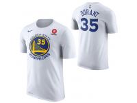 Golden State Warriors Nike Dri-FIT Men's Kevin Durant #35 Game Time Name & Number T-Shirts - White