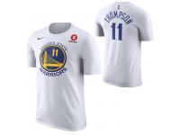 Golden State Warriors Nike Dri-FIT Men's Klay Thompson #11 Game Time Name & Number T-Shirts - White