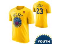 Golden State Warriors Nike Dri-FIT Youth City Edition Draymond Green #23 Chinese Heritage Game Time Name & Number T-Shirts - Gold