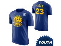 Golden State Warriors Nike Dri-FIT Youth Draymond Green #23 Game Time Name & Number T-Shirts - Royal