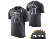 Golden State Warriors Nike Dri-FIT Youth 'The Town' Klay Thompson #11 Game Time Name & Number T-Shirts - Grey