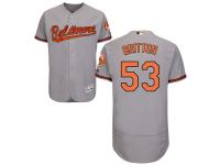 Gray Zach Britton Men #53 Majestic MLB Baltimore Orioles Flexbase Collection Jersey