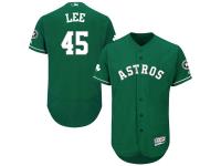 Green Celtic Carlos Lee Men #45 Majestic MLB Houston Astros Flexbase Collection Jersey