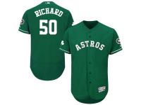 Green Celtic J.R. Richard Men #50 Majestic MLB Houston Astros Flexbase Collection Jersey
