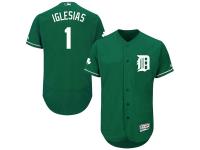 Green Celtic Jose Iglesias Men #1 Majestic MLB Detroit Tigers Flexbase Collection Jersey