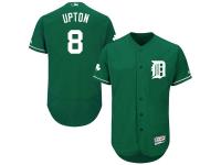 Green Celtic Justin Upton Men #8 Majestic MLB Detroit Tigers Flexbase Collection Jersey