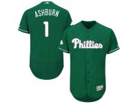 Green Celtic Richie Ashburn Men #1 Majestic MLB Philadelphia Phillies Flexbase Collection Jersey
