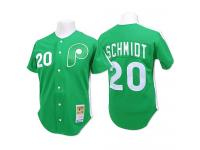 Green Throwback Mike Schmidt Men #20 Mitchell And Ness MLB Philadelphia Phillies Jersey