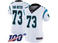 Greg Van Roten Women's White Limited Jersey #73 Football Road Carolina Panthers 100th Season Vapor Untouchable