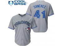Grey Aaron Sanchez Men #41 Majestic MLB Toronto Blue Jays Cool Base Road Jersey