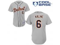 Grey Al Kaline Men #6 Majestic MLB Detroit Tigers Cool Base Road Jersey