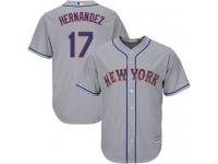 Grey Authentic Keith Hernandez Youth Jersey #17 Cool Base MLB New York Mets Majestic Road