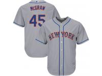 Grey Authentic Tug McGraw Youth Jersey #45 Cool Base MLB New York Mets Majestic Road