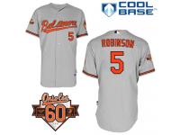 Grey Brooks Robinson Men #5 Majestic MLB Baltimore Orioles Cool Base Road Jersey