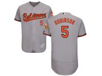 Grey Brooks Robinson Men #5 Majestic MLB Baltimore Orioles Flexbase Collection Jersey