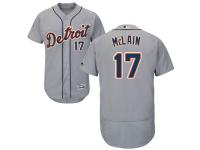 Grey Denny Mclain Men #17 Majestic MLB Detroit Tigers Flexbase Collection Jersey