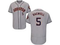 Grey Jeff Bagwell Men #5 Majestic MLB Houston Astros Flexbase Collection Jersey