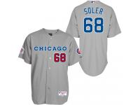 Grey Jorge Soler Men #68 Majestic MLB Chicago Cubs 1990 Turn Back The Clock Jersey