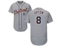 Grey Justin Upton Men #8 Majestic MLB Detroit Tigers Flexbase Collection Jersey