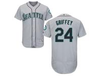 Grey Ken Griffey Men #24 Majestic MLB Seattle Mariners Flexbase Collection Jersey