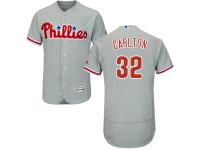 Grey Steve Carlton Men #32 Majestic MLB Philadelphia Phillies Flexbase Collection Jersey