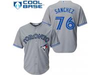 Grey Tony Sanchez Men #76 Majestic MLB Toronto Blue Jays Cool Base Road Jersey