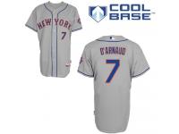Grey Travis d'Arnaud Men #7 Majestic MLB New York Mets Cool Base Road Jersey