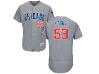 Grey Trevor Cahill Men #53 Majestic MLB Chicago Cubs Flexbase Collection Jersey