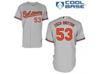 Grey Zach Britton Men #53 Majestic MLB Baltimore Orioles Cool Base Road Jersey