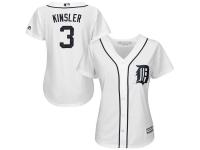Ian Kinsler Detroit Tigers Majestic Women's 2015 Cool Base Player Jersey - White