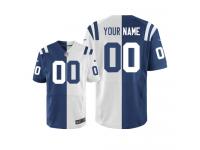 Indianapolis Colts Customized Customized Men's Jersey - Team/Road Two Tone Nike NFL Elite