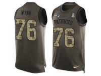 Isaiah Wynn Men's Limited Green Jersey Nike NFL New England Patriots Salute to Service Tank Top #76