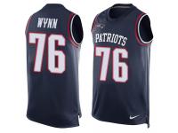 Isaiah Wynn Men's Limited Navy Blue Jersey Nike NFL New England Patriots Player Name & Number Tank Top #76