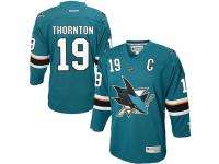 Joe Thornton San Jose Sharks Reebok Youth Home Replica Player Hockey Jersey - Teal