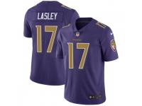 Jordan Lasley Baltimore Ravens Men's Limited Color Rush Vapor Untouchable Nike Jersey - Purple