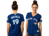 Jose Bautista Toronto Blue Jays Majestic Women's Cool Base 40th Anniversary Patch Jersey - Royal