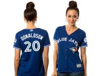 Josh Donaldson Toronto Blue Jays Majestic Women's Cool Base 40th Anniversary Patch Jersey - Royal
