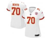Kansas City Chiefs Mike DeVito Women's Road Jersey - White Nike NFL #70 Game