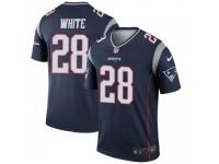Legend Vapor Untouchable Men's James White New England Patriots Nike Navy Jersey - White