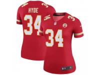 Legend Vapor Untouchable Women's Carlos Hyde Kansas City Chiefs Nike Color Rush Jersey - Red