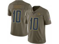 Limited Men's Artavis Scott Los Angeles Chargers Nike 2017 Salute to Service Jersey - Green