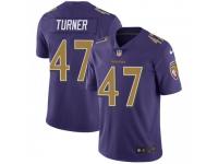 Limited Men's De'Lance Turner Baltimore Ravens Nike Color Rush Vapor Untouchable Jersey - Purple