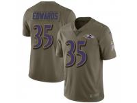 Limited Men's Gus Edwards Baltimore Ravens Nike 2017 Salute to Service Jersey - Green